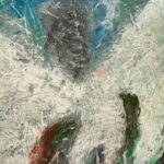 Nowoczesny obraz anioł abstrakcja na płótnie - Sylwester Tarawski - Bazgranie Nocą