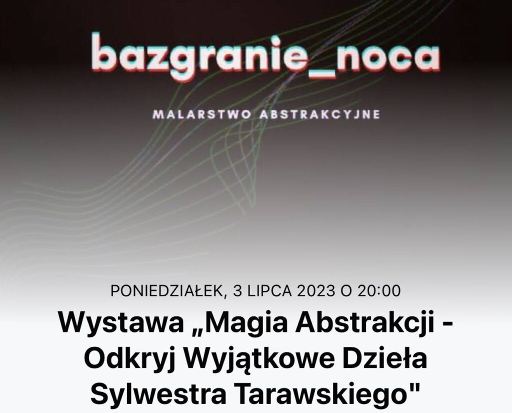 Nowoczesny obraz strukturalny na płótnie - projekt Bazgranie Nocą Sylwestra Tarawskiego