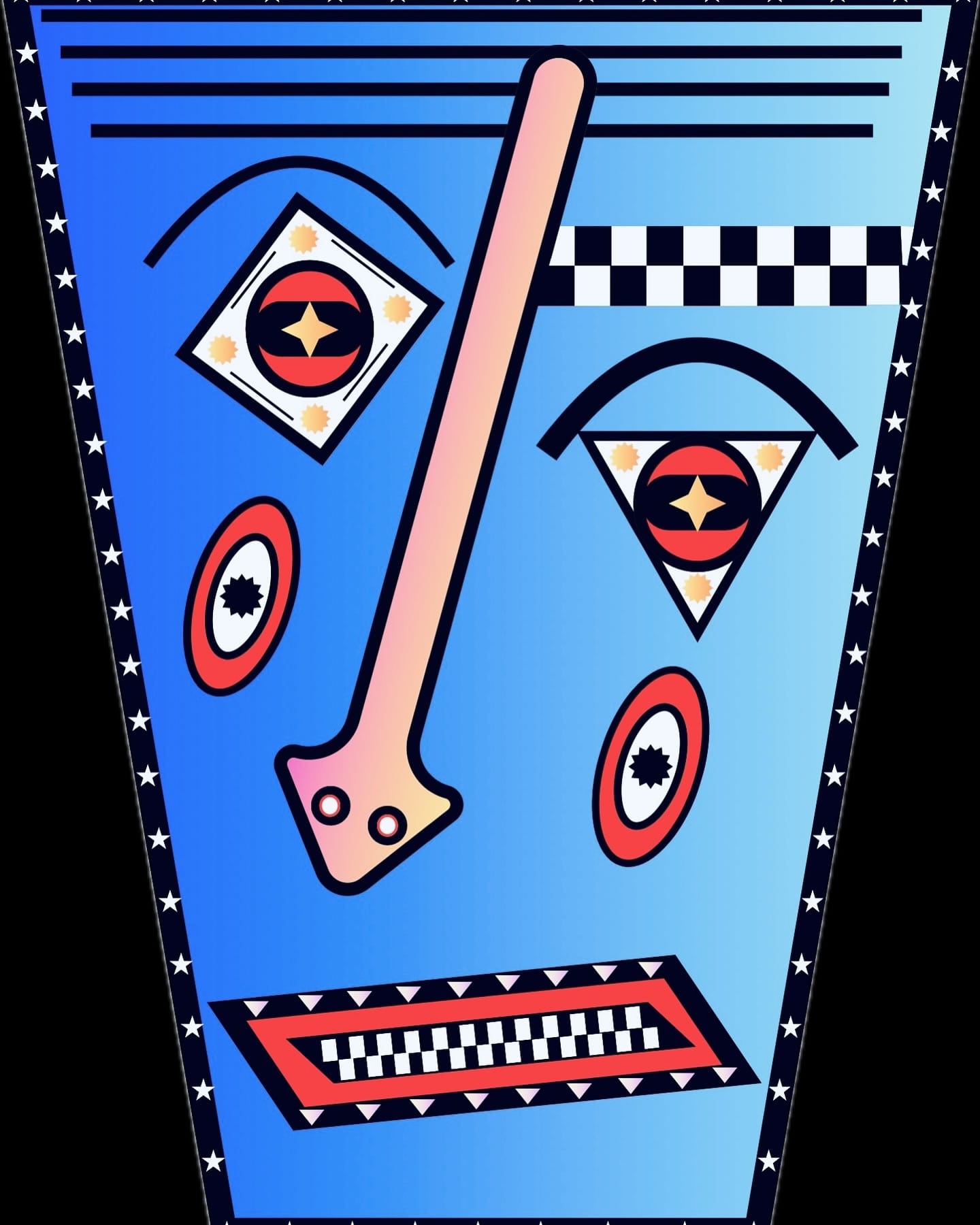 Plakat abstrakcyjny Modern Face Sylwester Tarawski